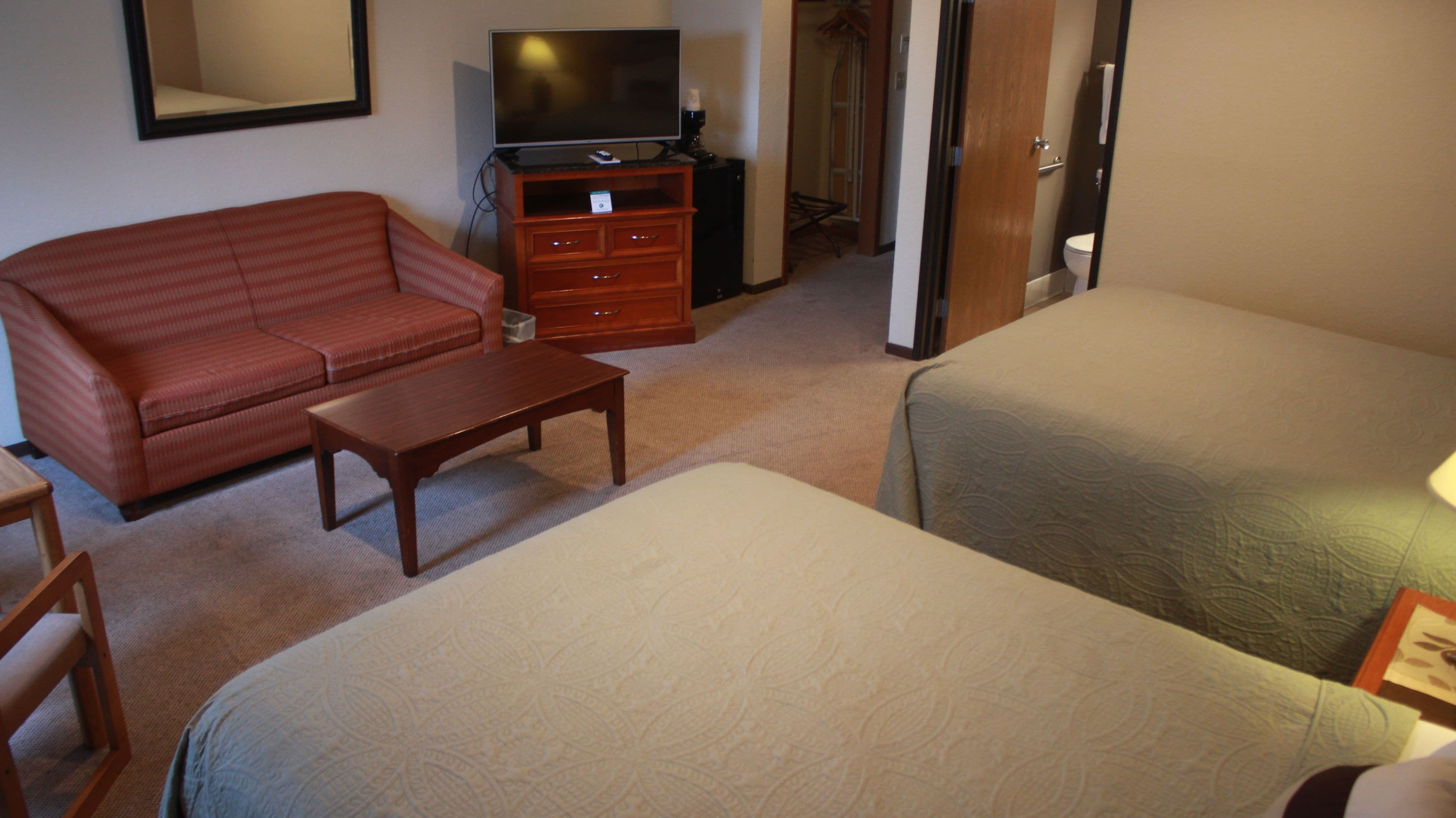 two double queen suite | desk, iron/ironing board, free wired internet