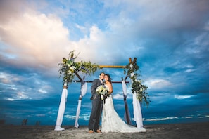 Outdoor wedding area