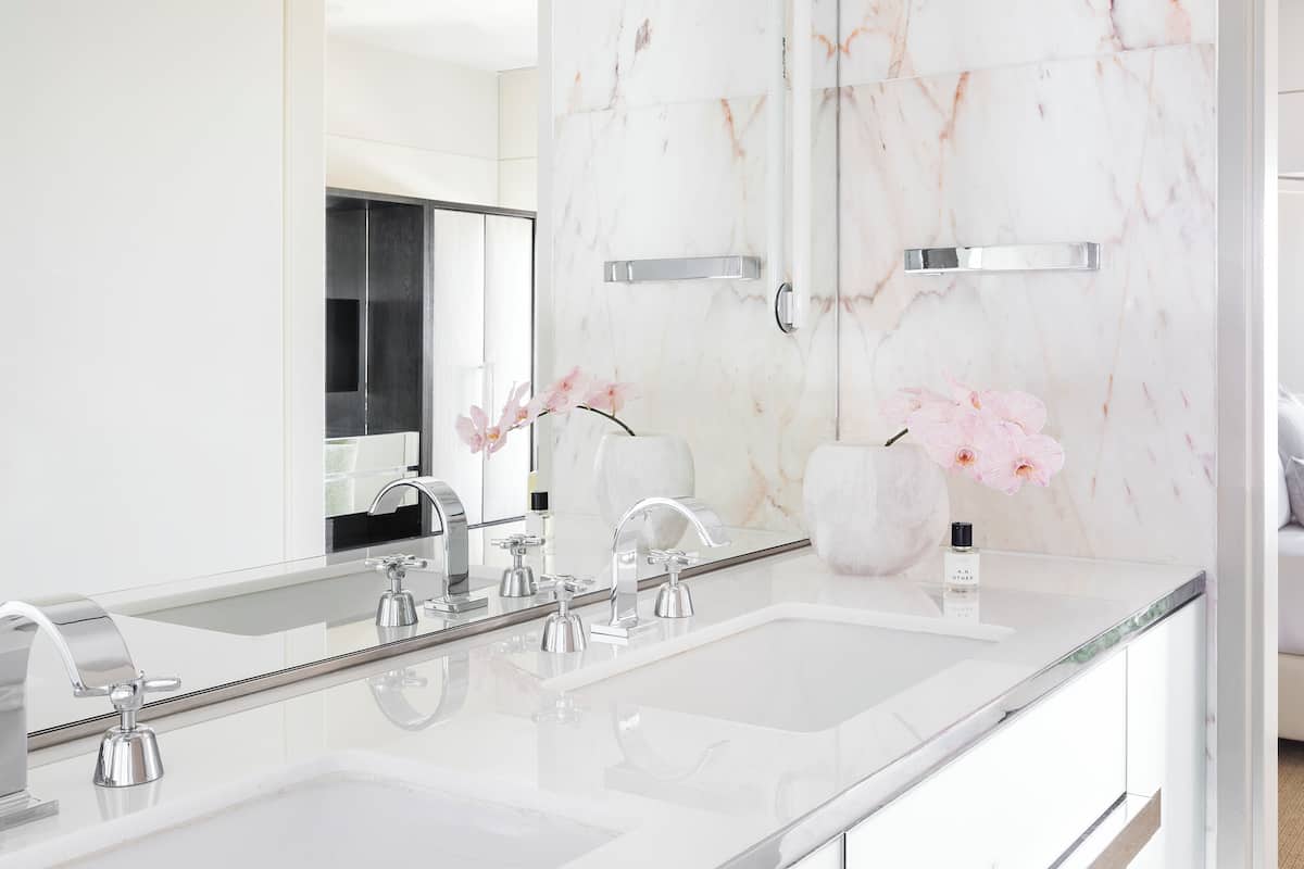 Shower, designer toiletries, hair dryer, bathrobes