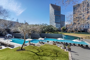 2 outdoor pools, open 9:00 AM to 10:00 PM, pool cabanas (surcharge)