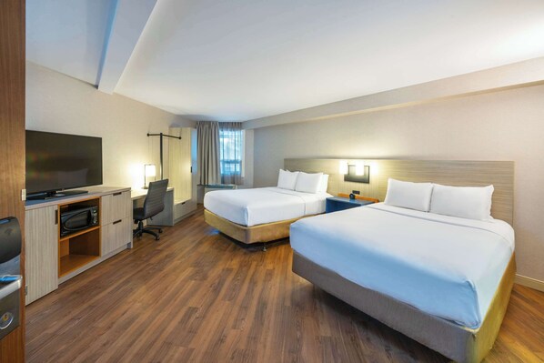 Room, 2 Queen Beds | Premium bedding, pillowtop beds, individually furnished, desk