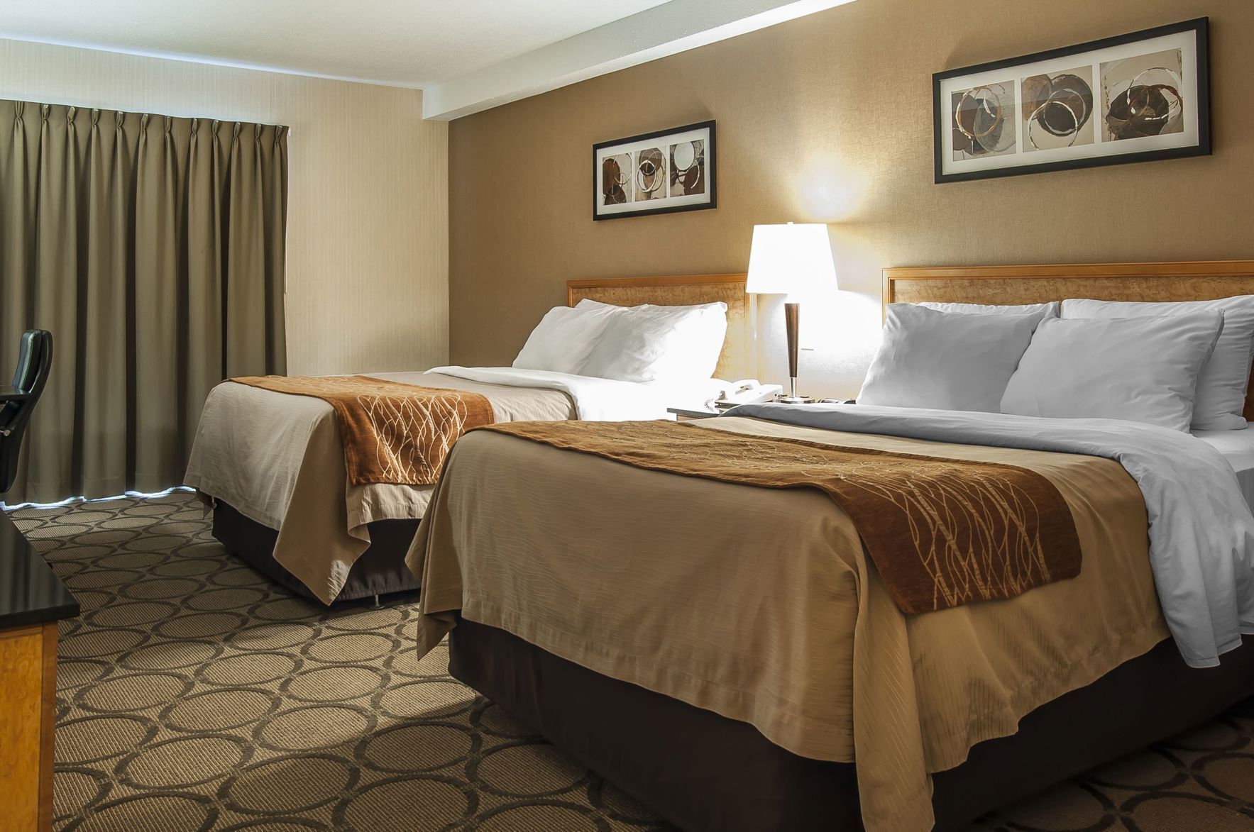 Premium bedding, pillow-top beds, individually furnished, desk