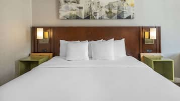 Premium bedding, pillowtop beds, individually furnished, desk