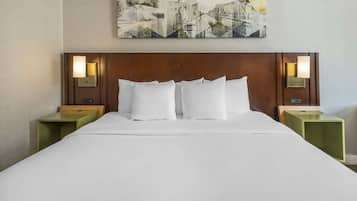 Premium bedding, pillow-top beds, individually furnished, desk