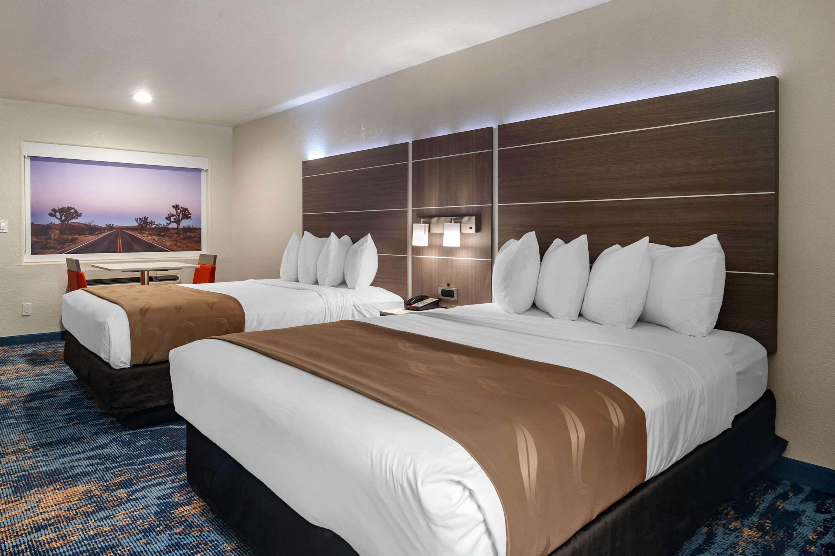 Standard Room, 2 Queen Beds, Non Smoking | Down comforters, blackout drapes, iron/ironing board, free WiFi