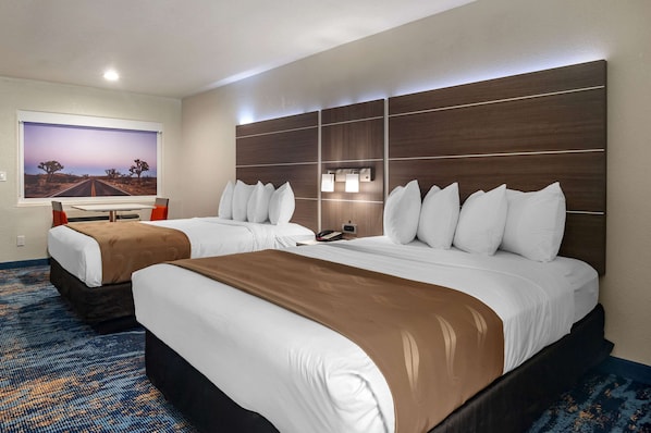 Standard Room, 2 Queen Beds, Non Smoking | Down comforters, blackout drapes, iron/ironing board, free WiFi - Quality Inn Blythe I-10 (Blythe)