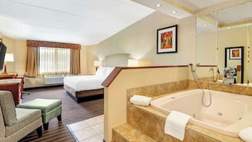Suite, 1 King Bed, Non Smoking, Jetted Tub | Laptop workspace, iron/ironing board, rollaway beds, free WiFi