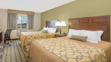 Room, 2 Queen Beds, Non Smoking | Desk, blackout drapes, iron/ironing board, free cribs/infant beds