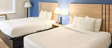 Standard Room, 2 Queen Beds, Non Smoking | Desk, blackout drapes, iron/ironing board, cribs (free)