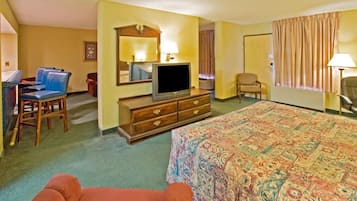 Desk, blackout drapes, iron/ironing board, rollaway beds