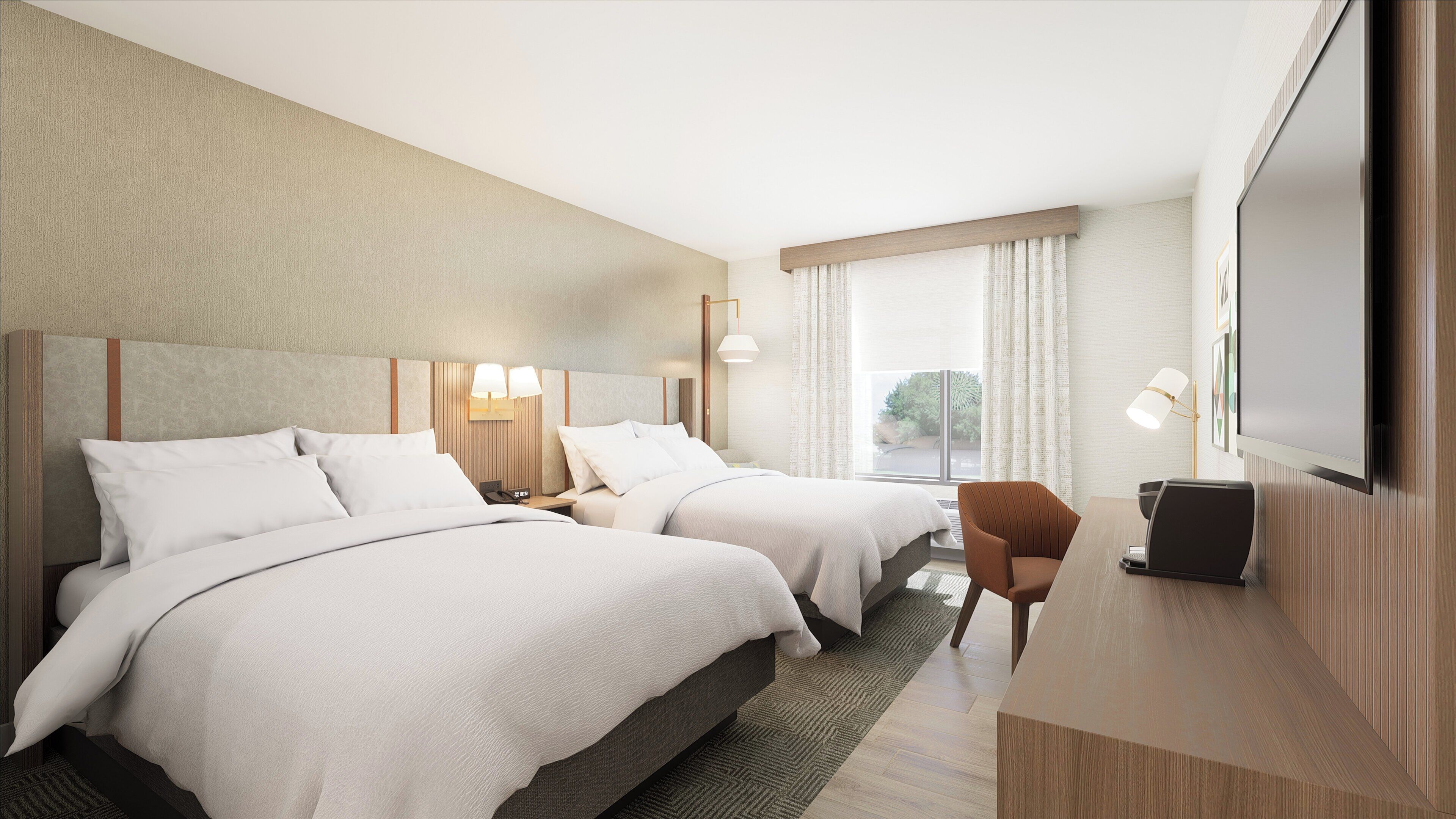 Pillow-top beds, individually furnished, desk, laptop workspace