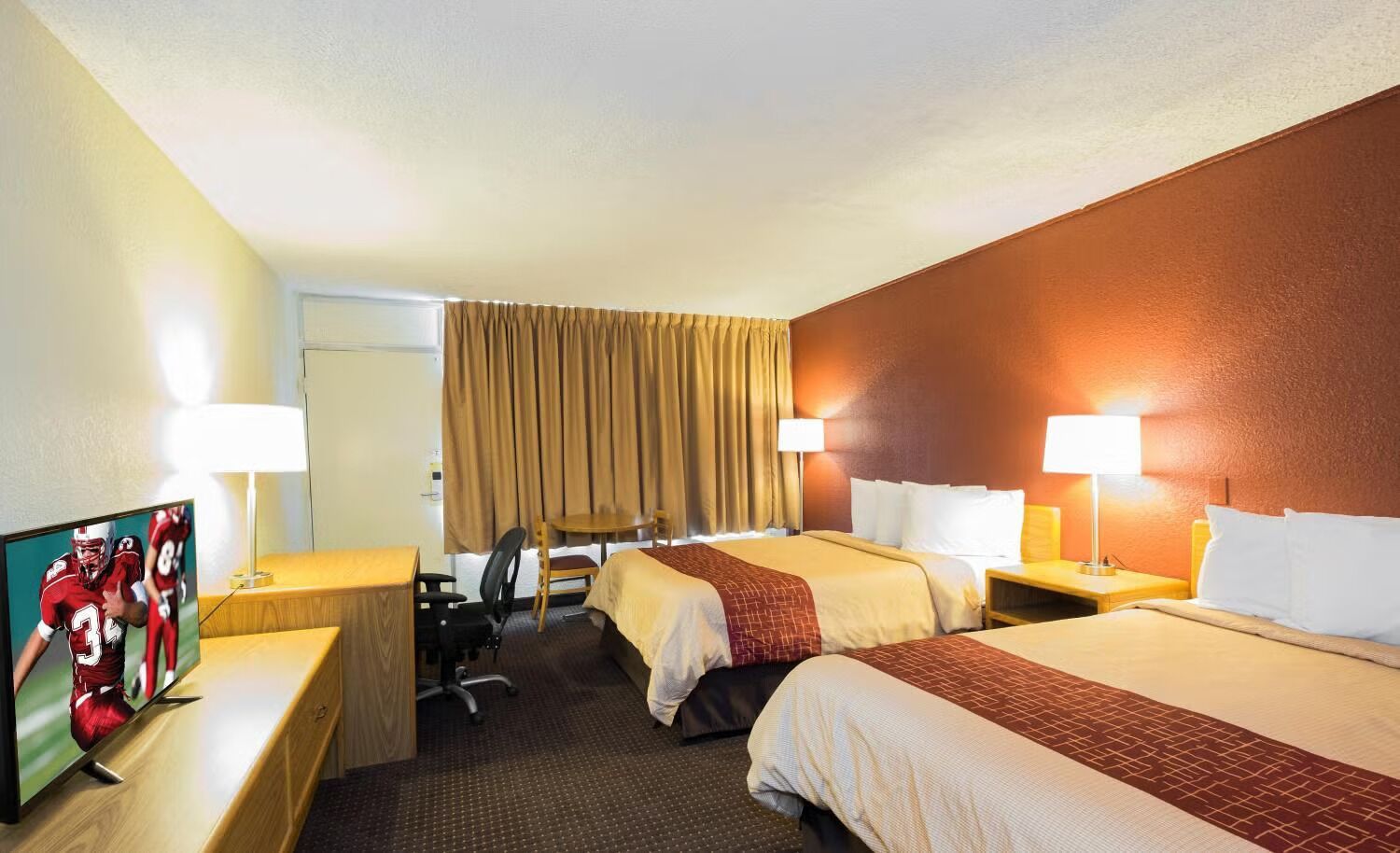 Room, 2 Double Beds, Accessible, Non Smoking (Mobility, Bathtub w/Grab Bars) | Desk, iron/ironing board, cribs (free), rollaway beds (free)