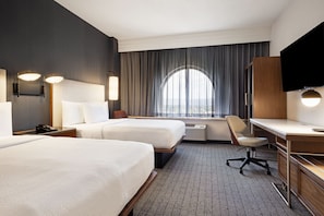 Room, 2 Queen Beds, Non Smoking | In-room safe, desk, laptop workspace, iron/ironing board
