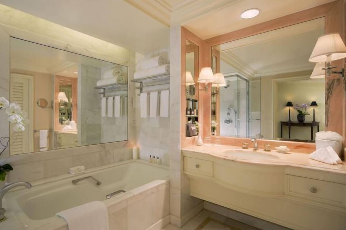 Bathroom | Separate tub and shower, deep soaking tub, designer toiletries