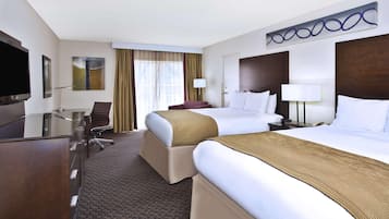 Ropa de cama de alta calidad, escritorio y cortinas blackout