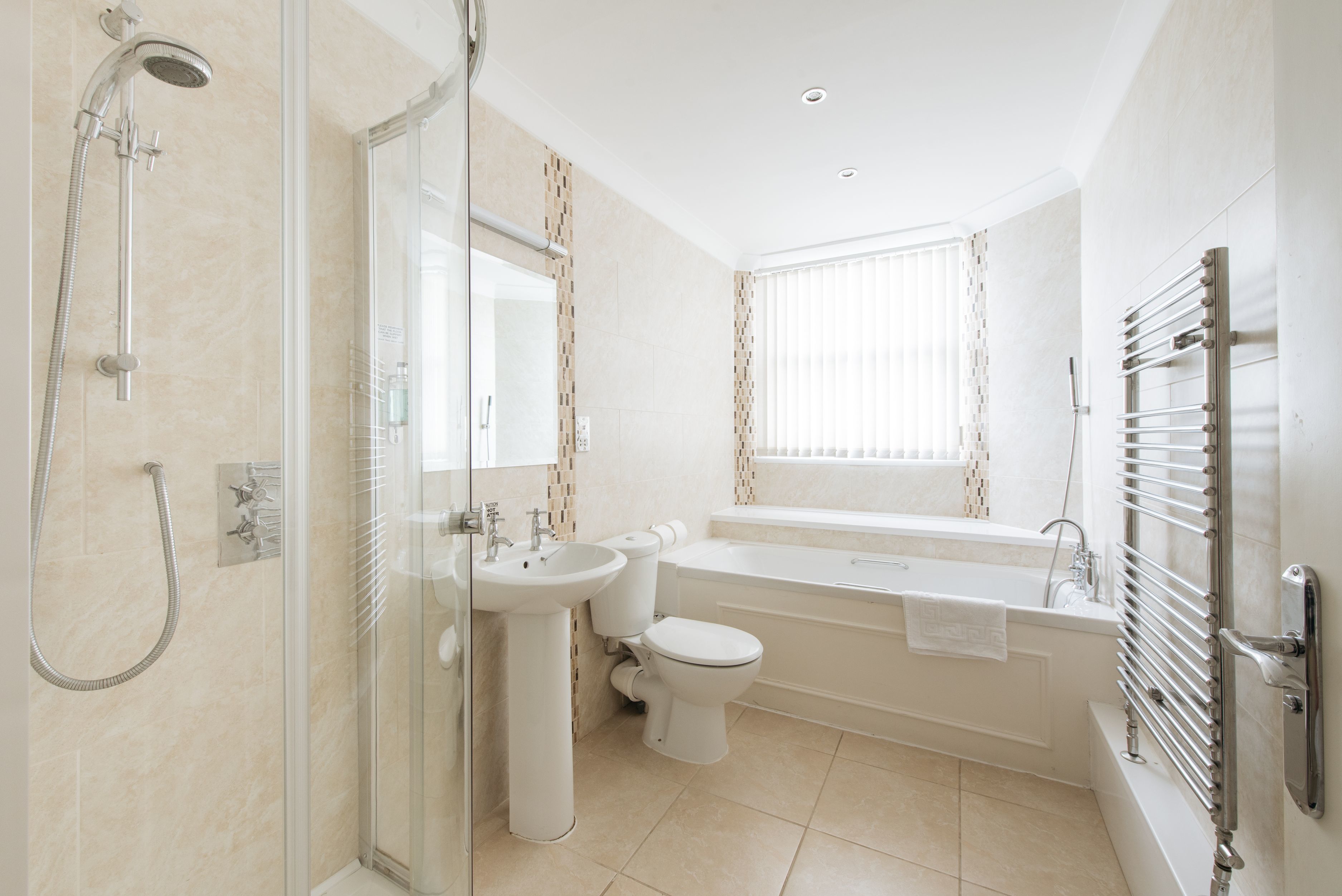 deluxe room (executive) | bathroom | combined shower/bathtub, free toiletries, hair dryer, towels