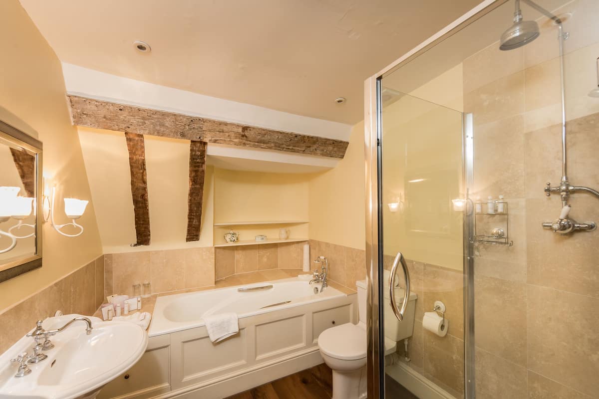 free toiletries, hair dryer, bathrobes, towels