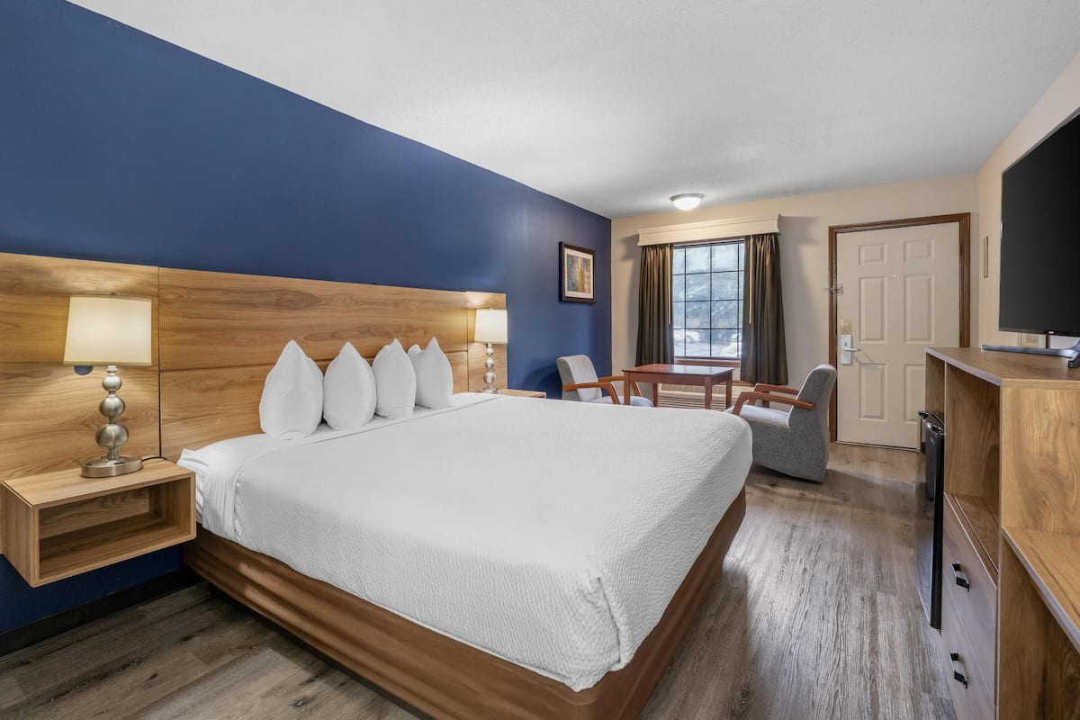Habitación estándar, 1 cama de matrimonio grande, no fumadores, frigorífico y microondas | Colchones con acolchado adicional y escritorio