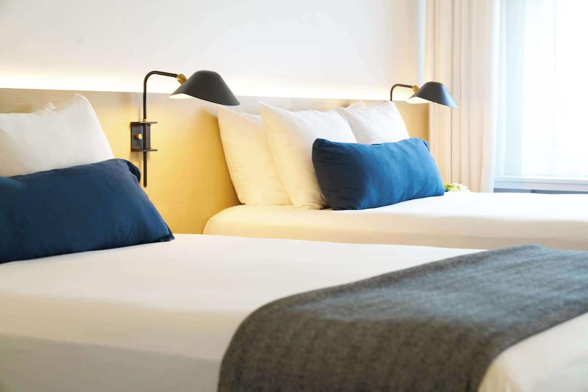 Standard Room, 2 Double Beds | Frette Italian sheets, premium bedding, in-room safe, desk