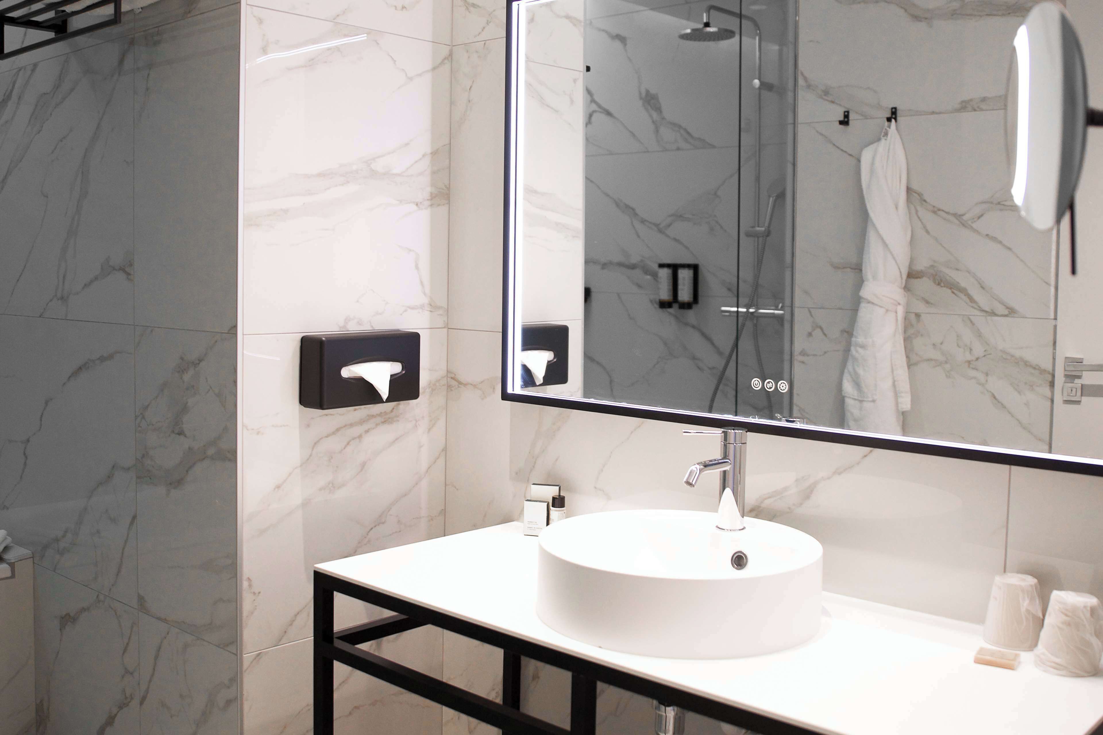 free toiletries, hair dryer, bathrobes, slippers