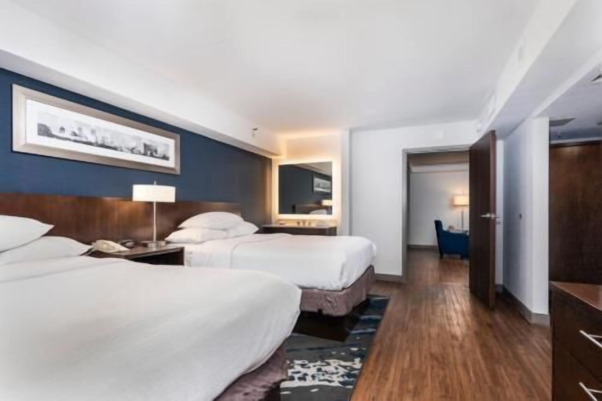 1 bedroom, desk, blackout drapes, iron/ironing board