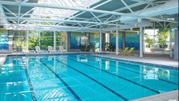 Indoor pool, pool loungers