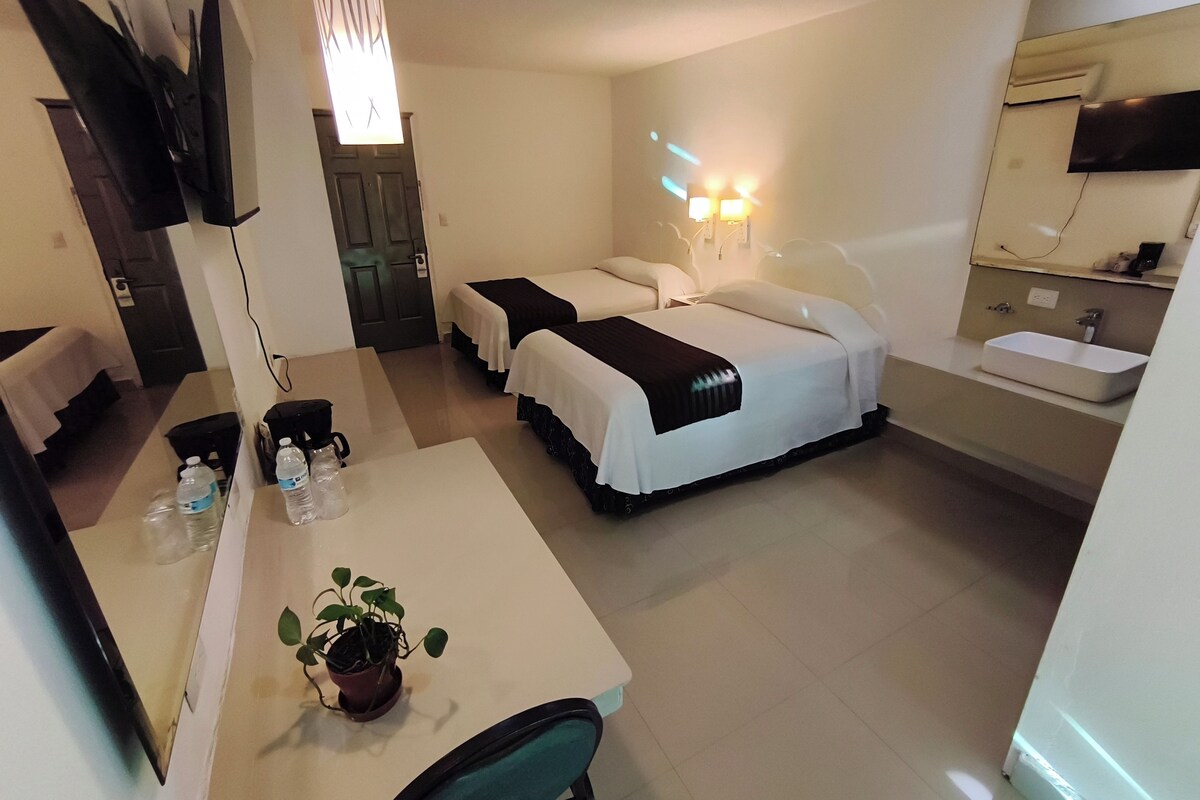 Premium Room, 2 Double Beds, Non Smoking, Pool View | Down comforters, desk, iron/ironing board (on request), WiFi (free)