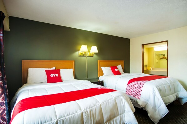 Room, 2 Double Beds, Smoking, Kitchen | 1 bedroom, desk, iron/ironing board, free WiFi