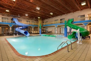 Indoor pool, pool loungers