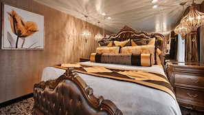 Suite, 1 King Bed, Non Smoking, Refrigerator & Microwave (Walk-in Shower) | Pillowtop beds, desk, blackout drapes, iron/ironing board