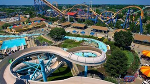 A water park with multiple roller coasters and a large pool area. - Comfort Inn Lehigh Valley West - Allentown (Allentown)