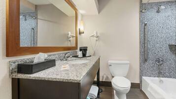 Free toiletries, hair dryer, towels