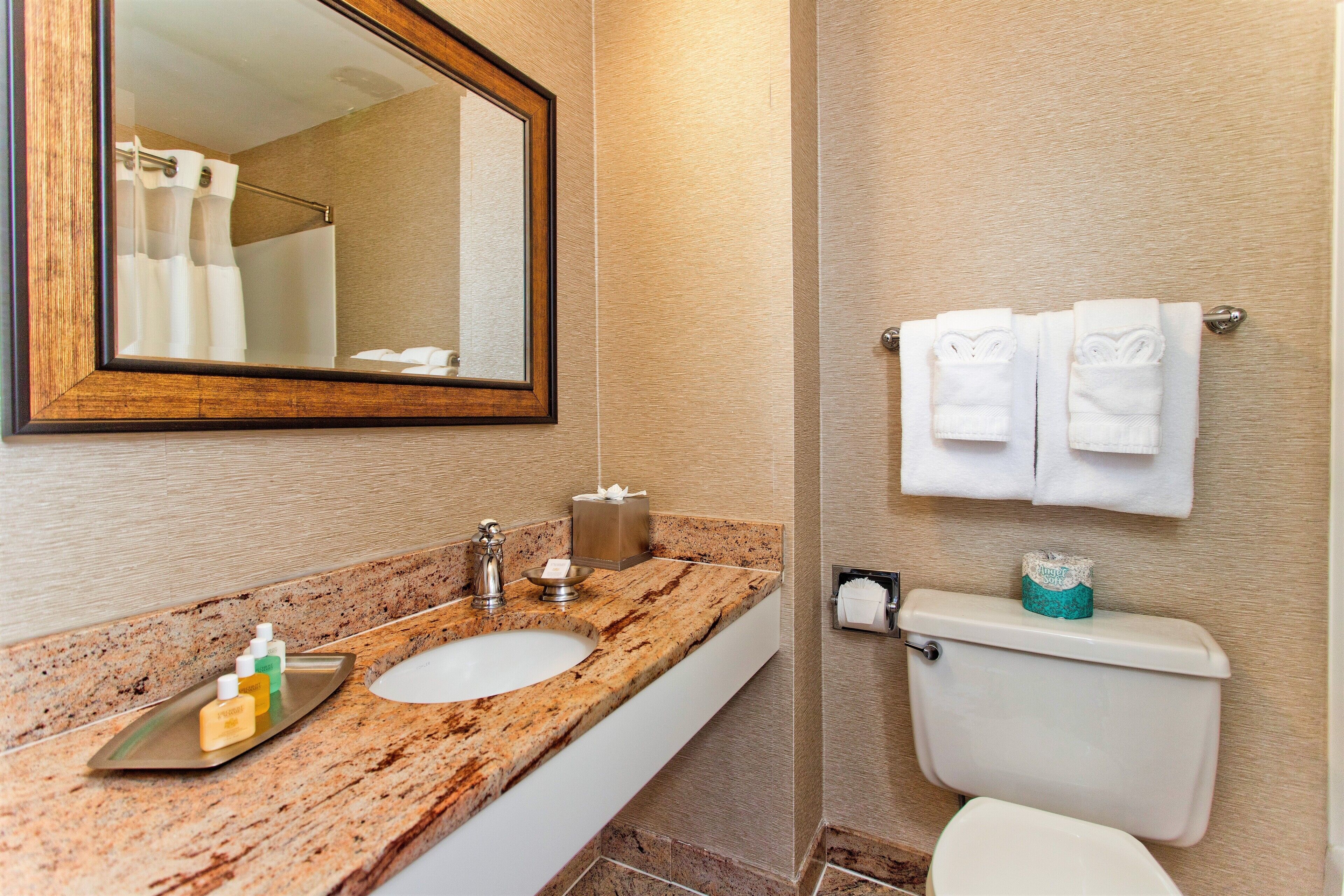 basic room, 1 king bed | bathroom | combined shower/bathtub, designer toiletries, hair dryer, dressing gowns