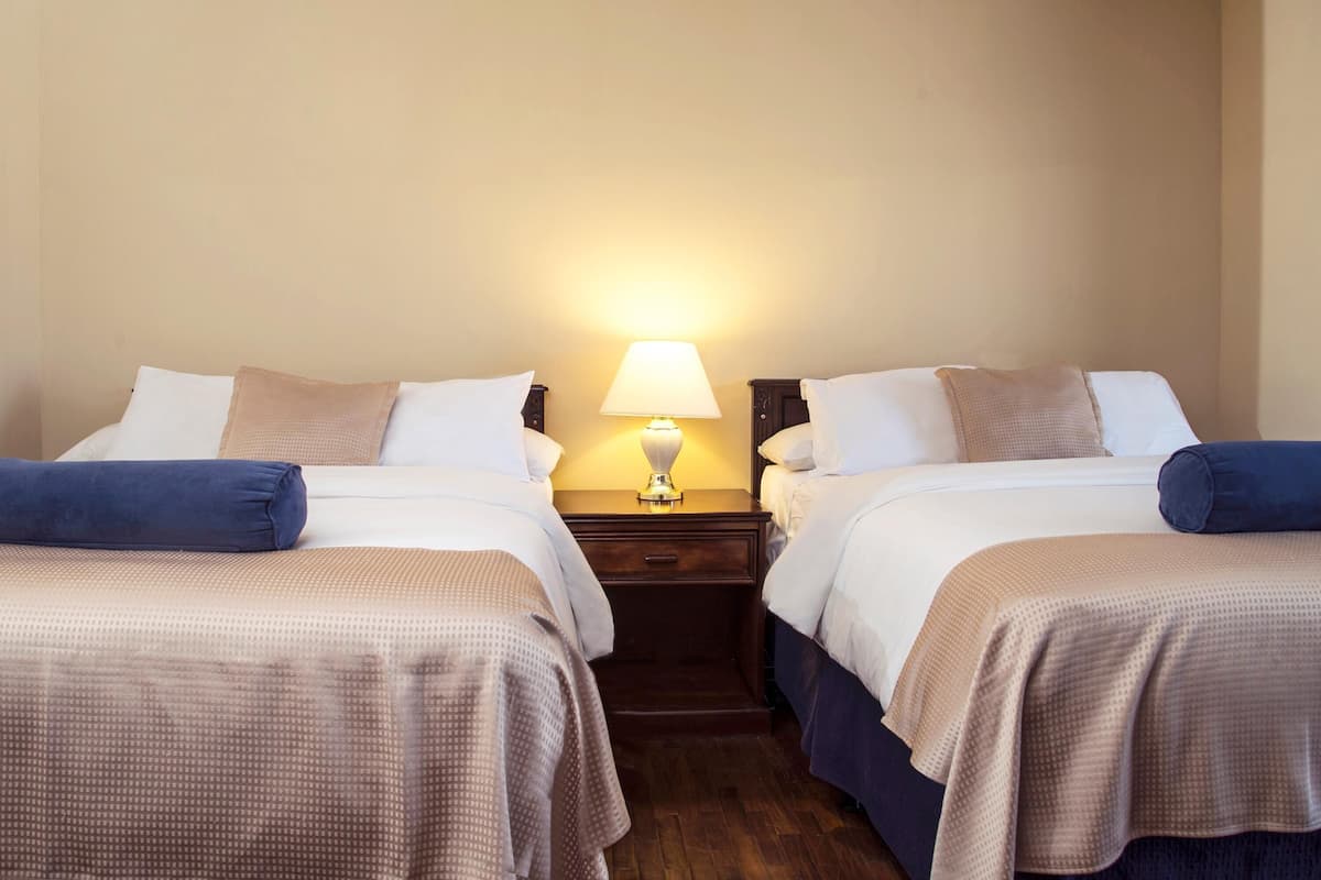 Hypo-allergenic bedding available, desk, blackout drapes, soundproofing