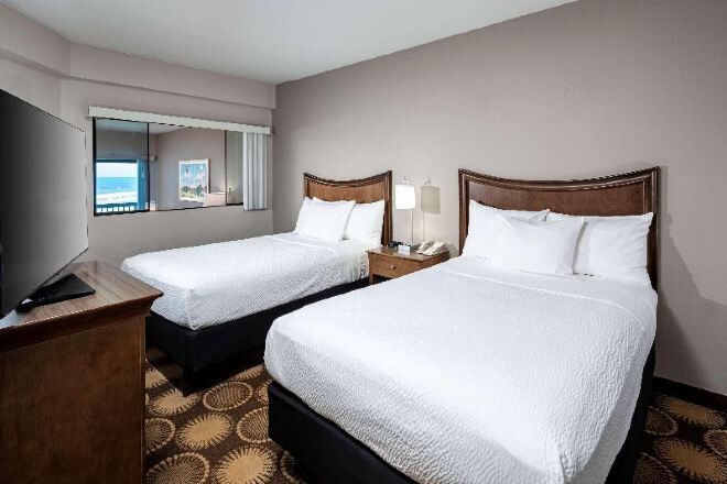 Pillow-top beds, in-room safe, desk, laptop workspace