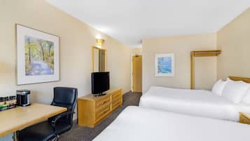 Room, 2 Queen Beds, Non Smoking | Premium bedding, blackout drapes, iron/ironing board