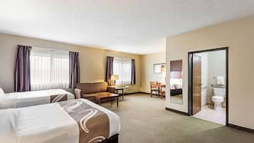 Suite, Multiple Beds, Accessible, Non Smoking | Pillowtop beds, in-room safe, individually furnished, desk