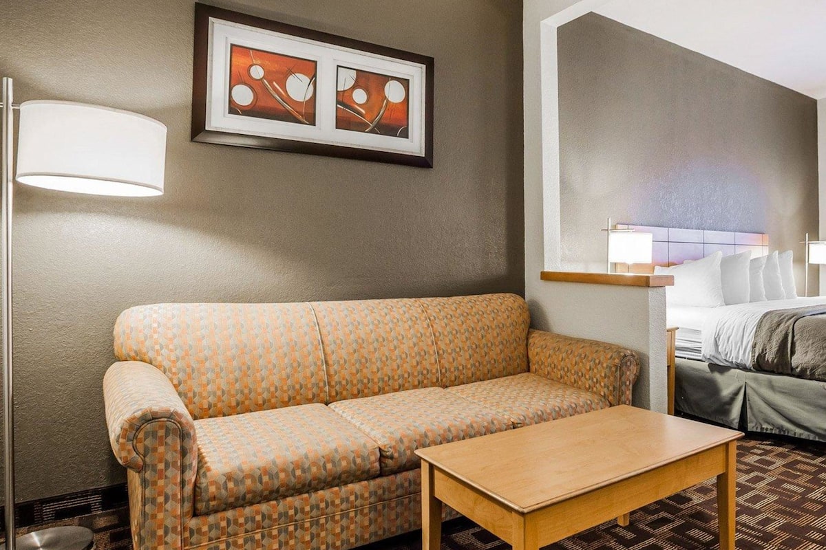 suite, 1 king bed, non smoking | hypo-allergenic bedding, desk, blackout curtains, soundproofing