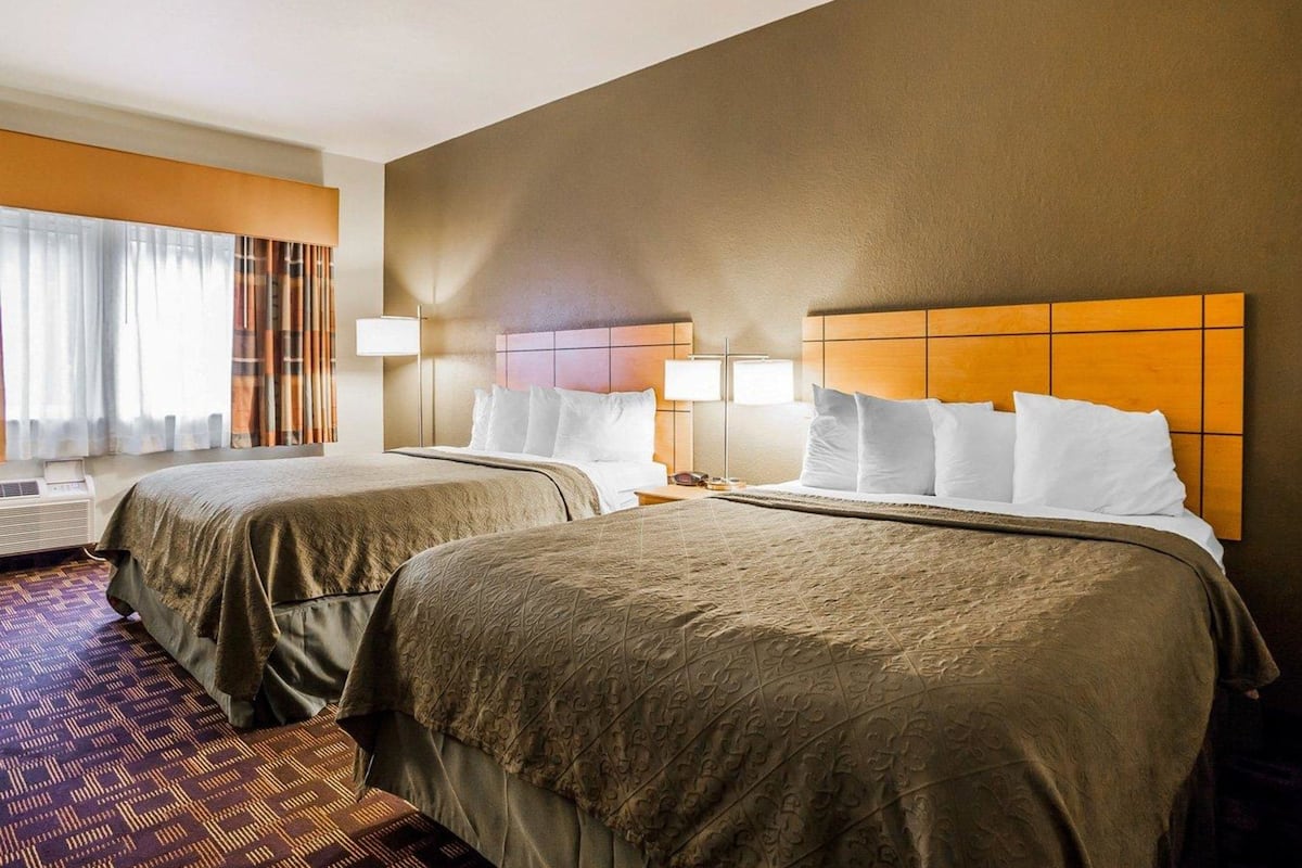 standard room, 2 queen beds, non smoking | hypo-allergenic bedding, desk, blackout curtains, soundproofing