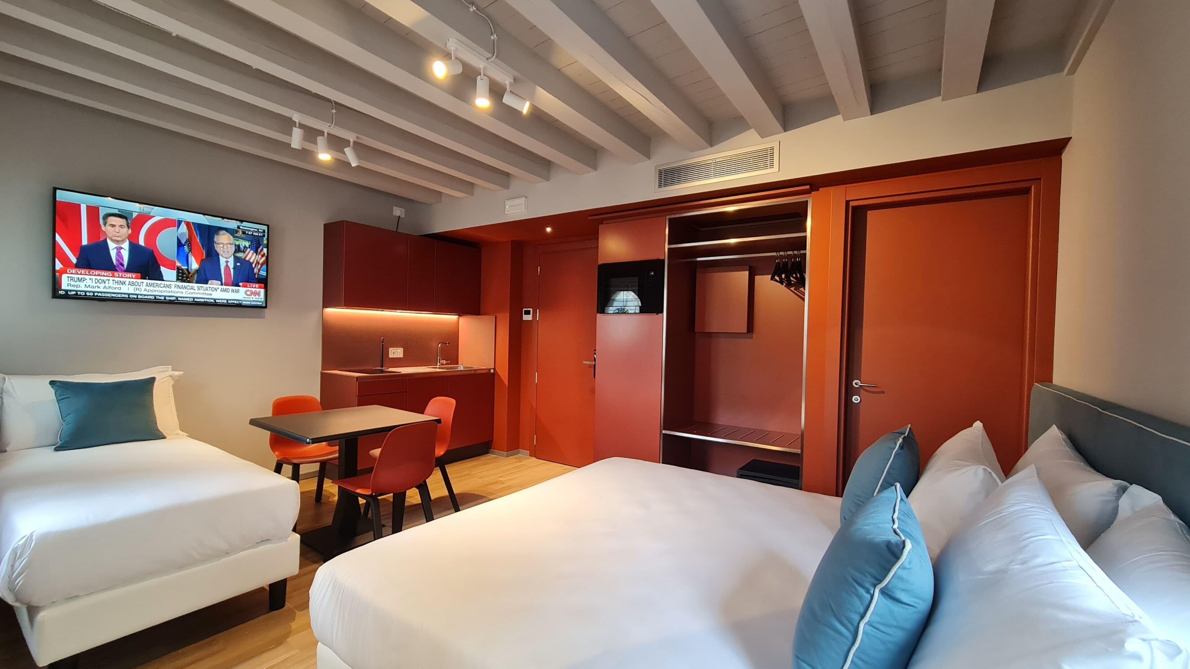 Down duvets, memory-foam beds, minibar, in-room safe