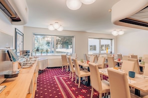 Daily self-serve breakfast (EUR 14.00 per person)