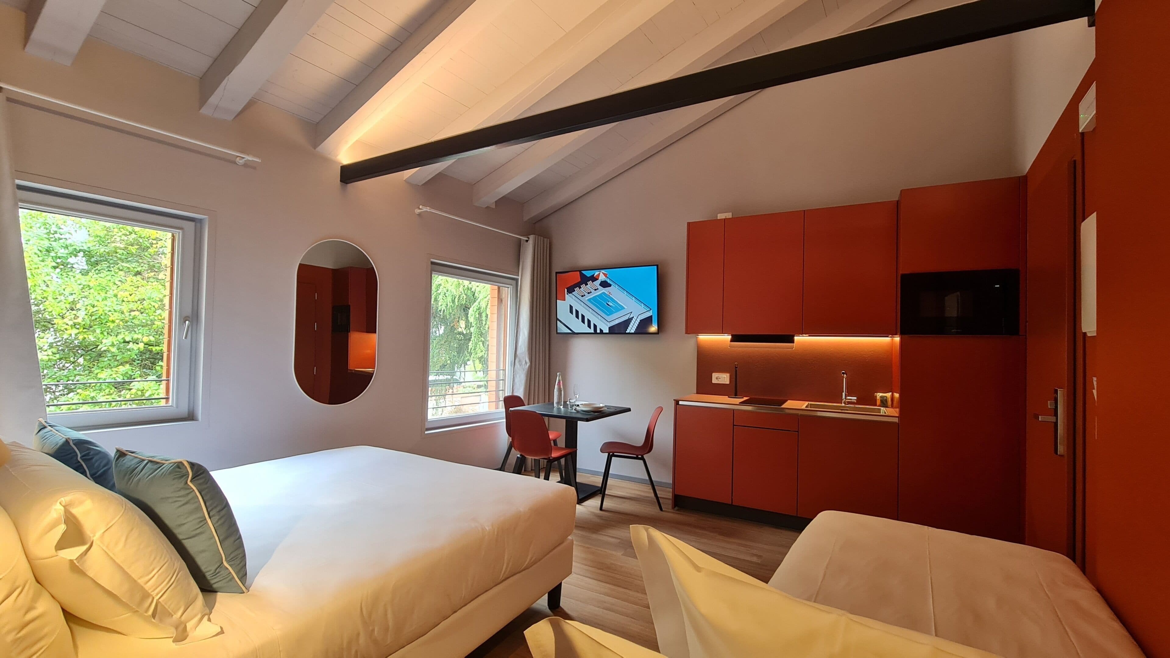 Down duvets, memory-foam beds, minibar, in-room safe