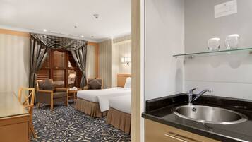 Premium bedding, minibar, in-room safe, desk
