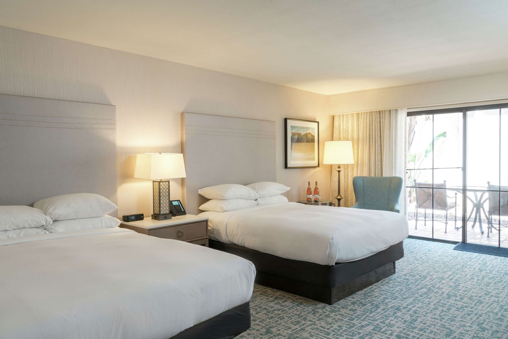 Premium bedding, down comforters, in-room safe, desk