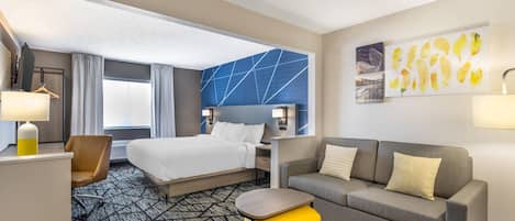 Suite, 1 King Bed with Sofa bed, Non Smoking | Premium bedding, down duvets, desk, blackout curtains