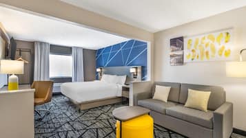 Suite, 1 King Bed with Sofa bed, Non Smoking | Premium bedding, down comforters, desk, blackout drapes