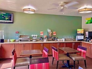 Free daily buffet breakfast