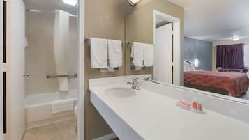 Bathtub, hair dryer
