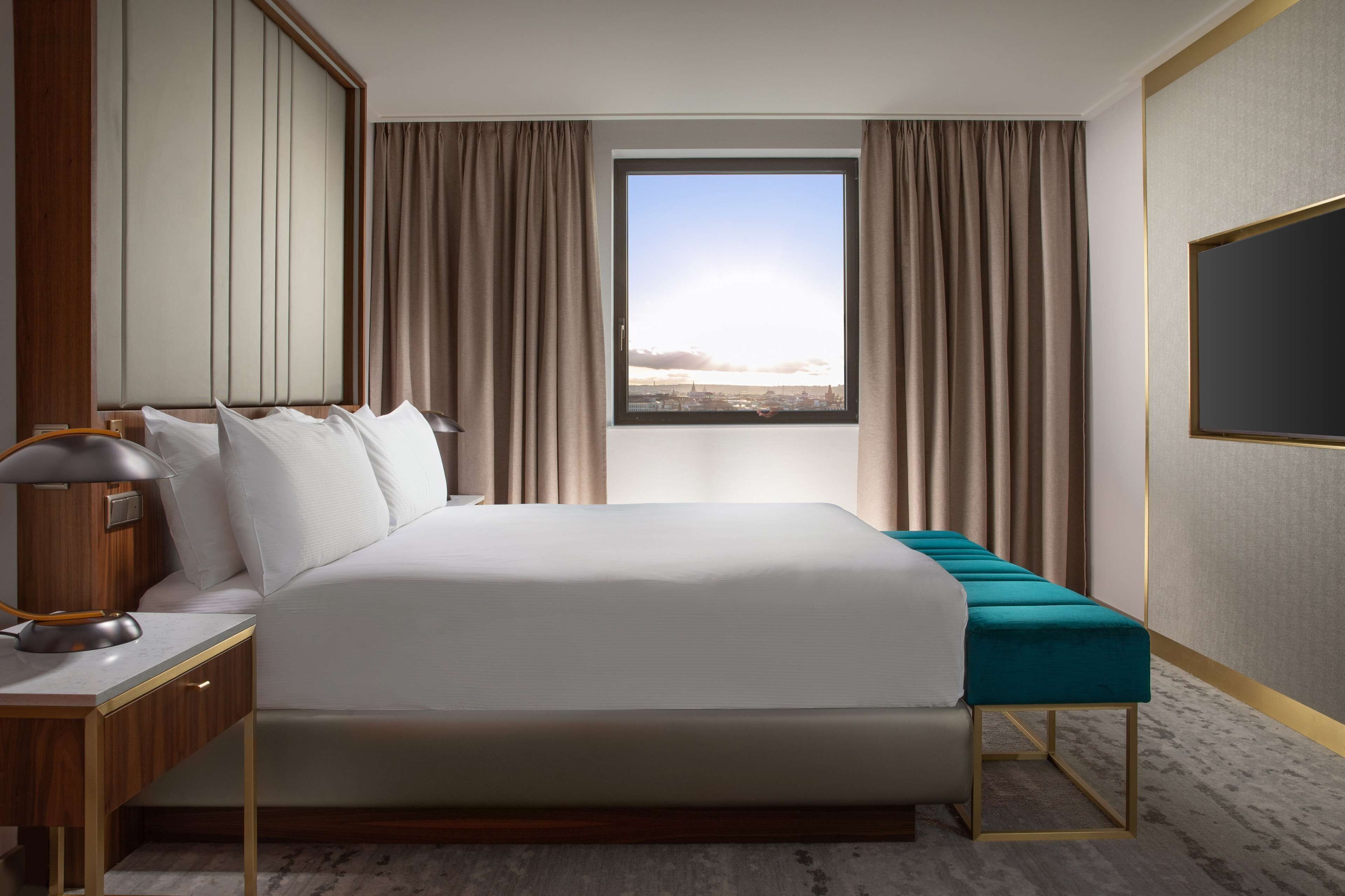 In-room safe, laptop workspace, blackout curtains, soundproofing