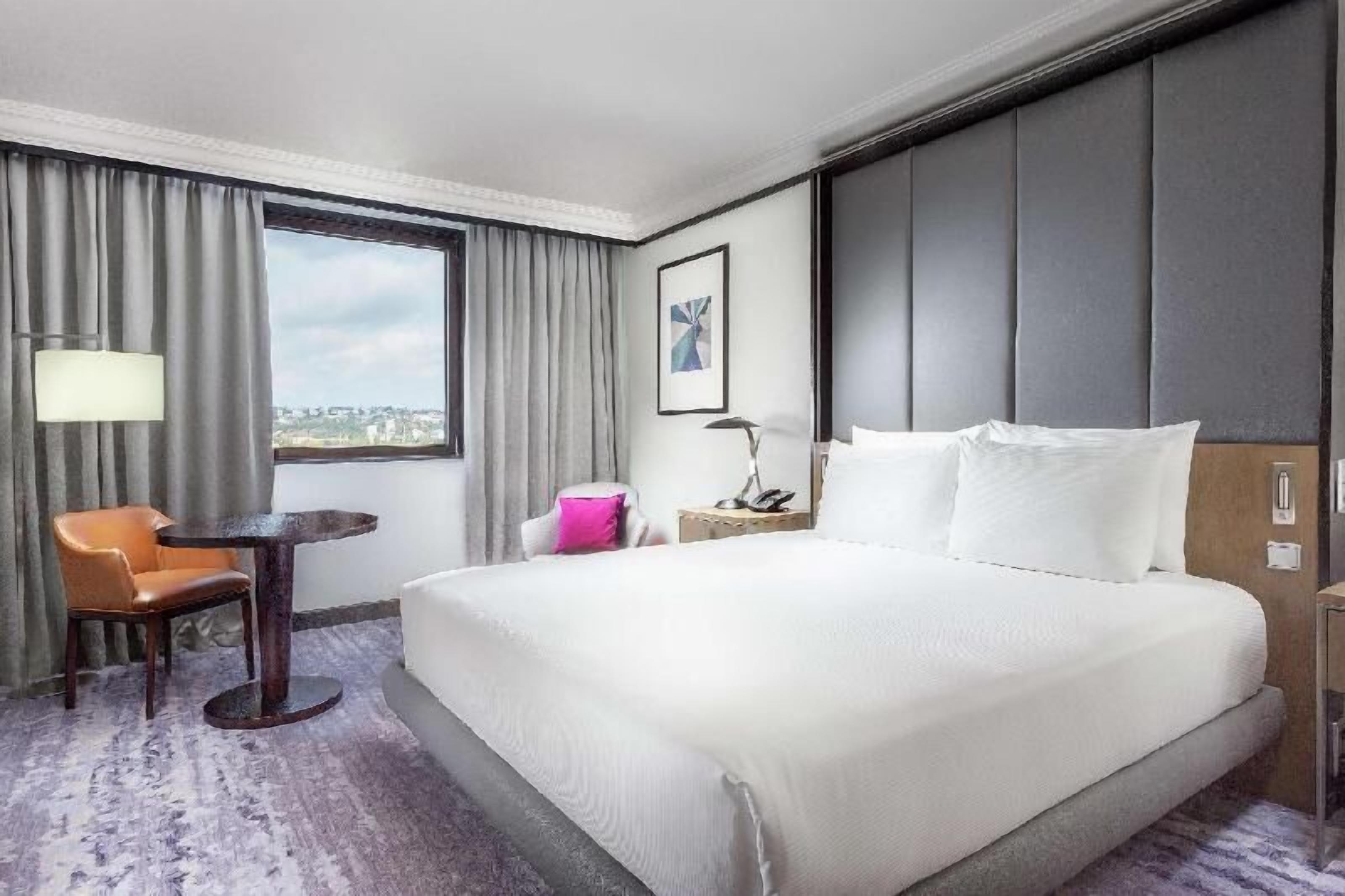 In-room safe, laptop workspace, blackout curtains, soundproofing